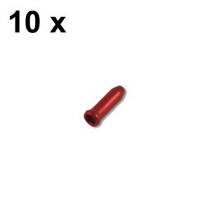 10 x Innenzug-Endkappe Kabelendhülse rot
